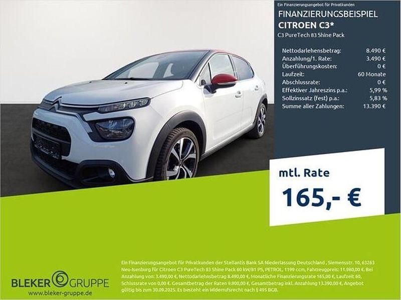 Weiß Gebraucht 2022 Citroën C3 PureTech Kleinwagen | 11.980 € (Fairer Preis) - Bild 1/3