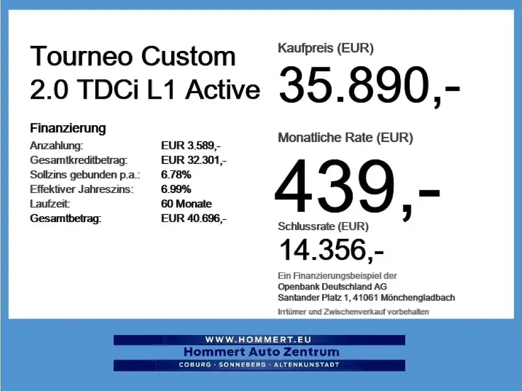 Gebraucht Ford Tourneo Custom 131 PS (96 kW) 2022 Chromablau (metallic) Van