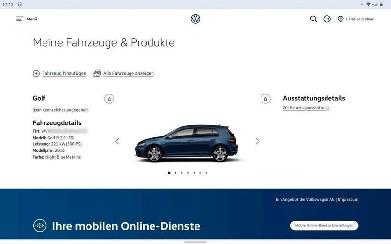 Blau Gebraucht 2015 VW Golf VII R Limousine | 22.900 € (Teuer) - Bild 1/4