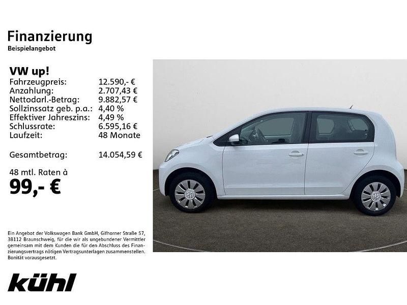 Gebraucht VW up! move up! 65 PS (47 kW) 2021 Weiß Kleinwagen
