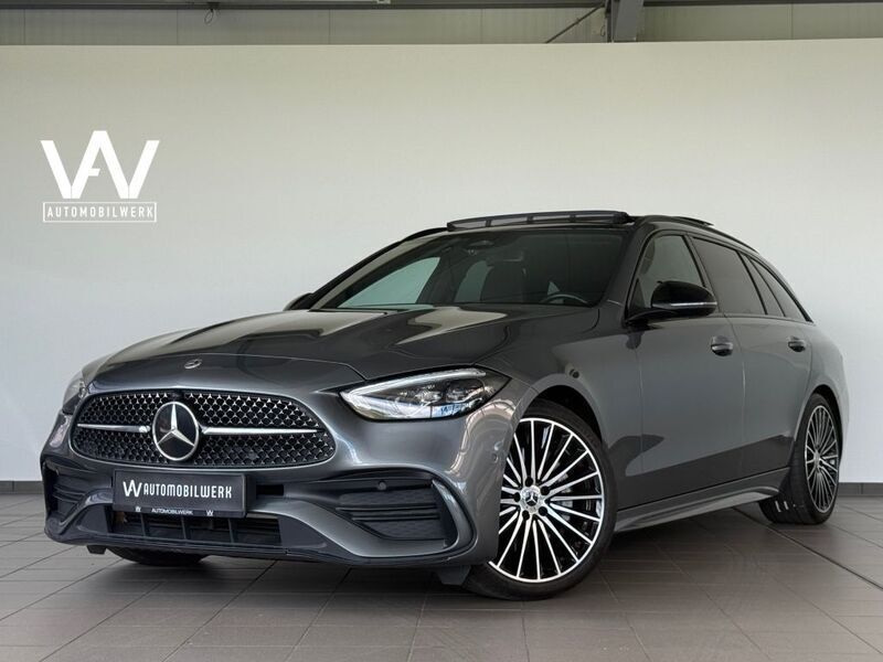 Grau selenitgrau metalliclack Gebraucht 2022 Mercedes C300 AMG Limousine | 40.890 € (Fairer Preis) - Bild 1/4
