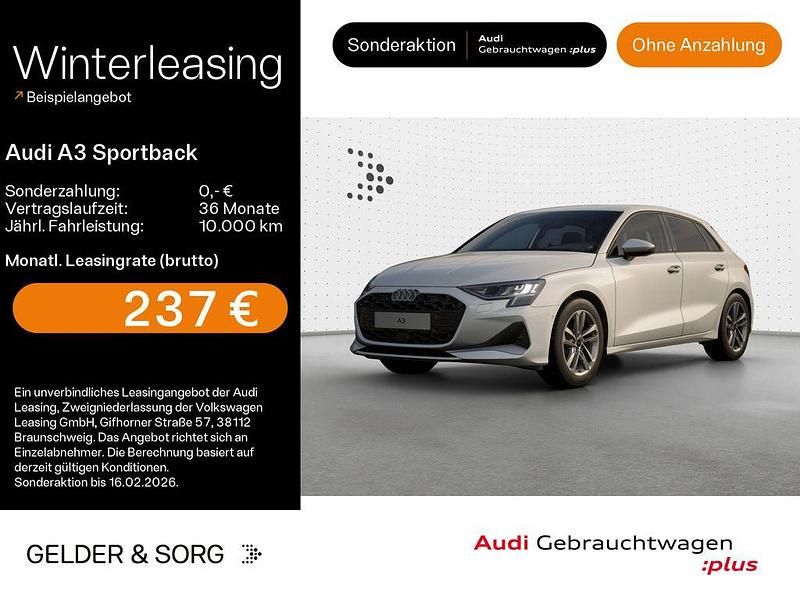 Gletscherweiß metallic Gebraucht 2025 Audi A3 Ambiente Limousine | 29.980 € (Fairer Preis) - Bild 1/4
