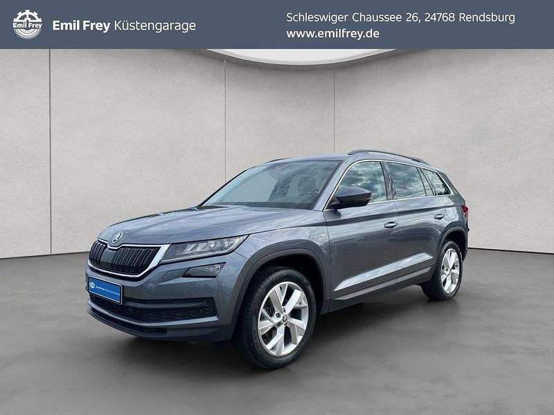 Platingrau metallic Gebraucht 2019 Skoda Kodiaq Soleil SUV | 32.480 € (Teuer) - Bild 1/4
