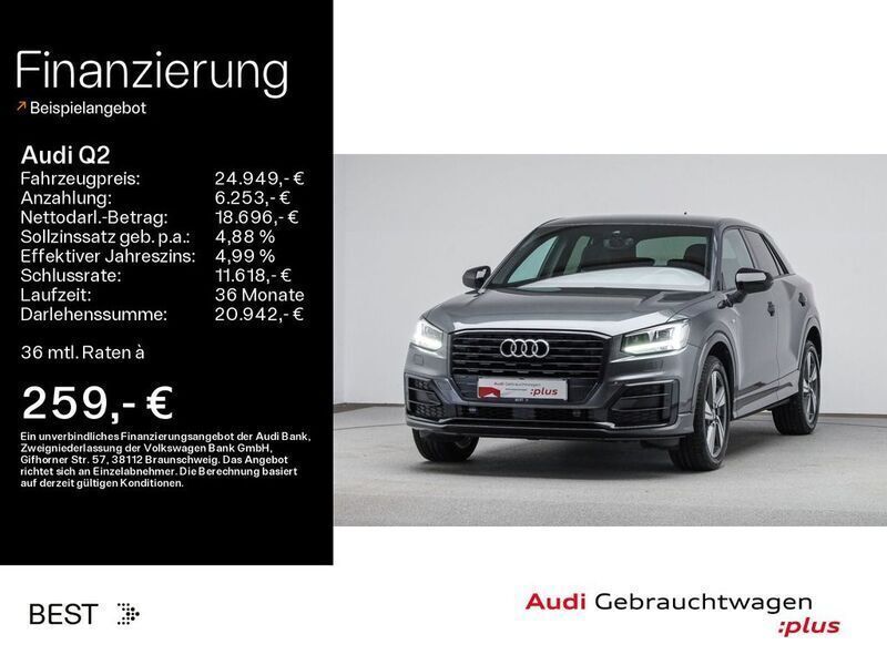 Daytonagrau perleffekt (metallic) Gebraucht 2020 Audi Q2 S-Line SUV | 24.949 € (Fairer Preis) - Bild 1/4