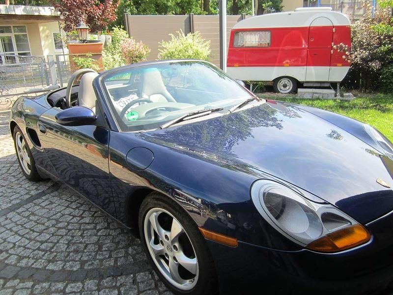 Usata Porsche Boxster 220 CV (161 kW) 2002 Blu Cabrio