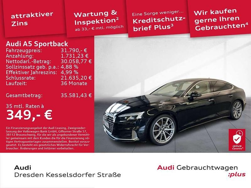 Gebraucht Audi A5 Advanced Plus 204 PS (150 kW) 2022 Mythosschwarz metallic Limousine