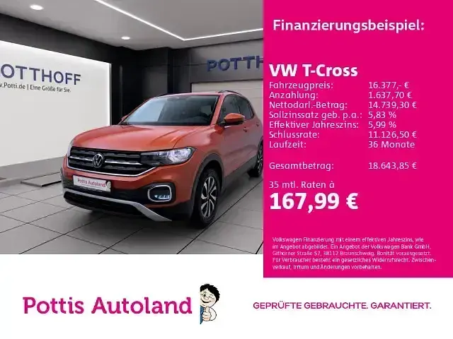 Gebraucht VW T-Cross Active 95 PS (69 kW) 2021 SUV