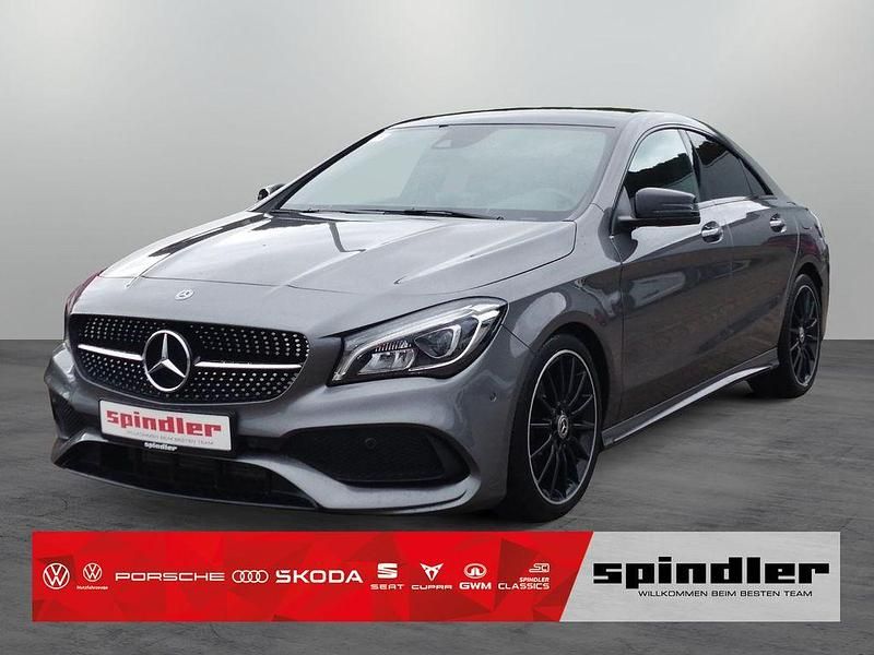 Mountaingrau met. Gebraucht 2018 Mercedes CLA200 Night Limousine | 24.380 € (Teuer) - Bild 1/4