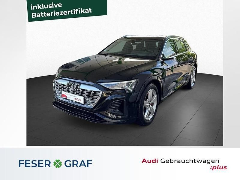 Mythosschwarz metallic Gebraucht 2023 Audi Q8 e-tron S-Line SUV | 59.980 € (Guter Preis) - Bild 1/3