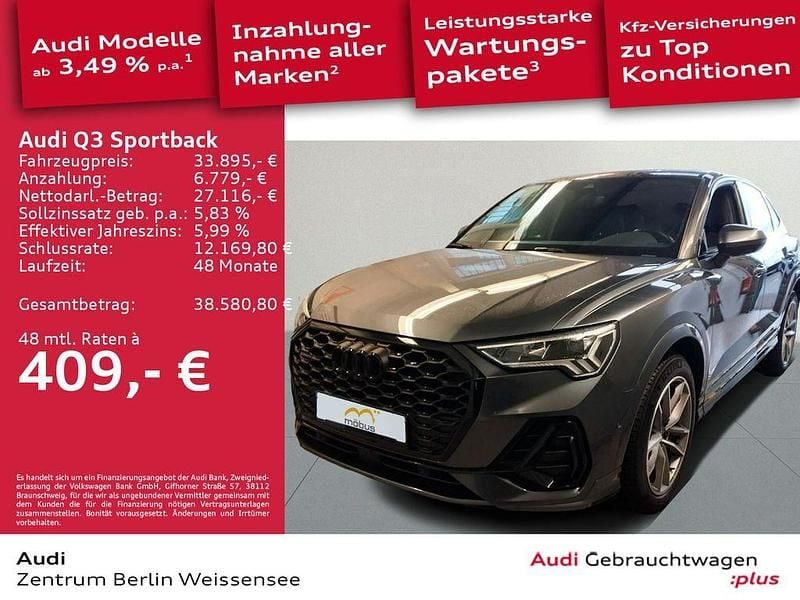 Daytonagrau perleffekt Gebraucht 2021 Audi Q3 Sportback S-Line SUV | 33.895 € (Guter Preis) - Bild 1/4