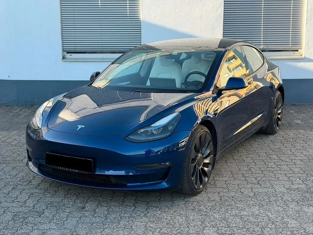 Usado Tesla Model 3 Performance 377 kW (513 CV) 2022 Azul Berlina