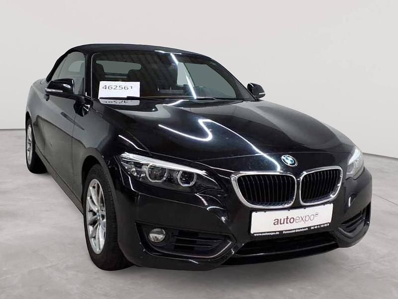 Schwarz uni Gebraucht 2019 BMW 218 Advantage Cabrio | 17.590 € (Fairer Preis) - Bild 1/4