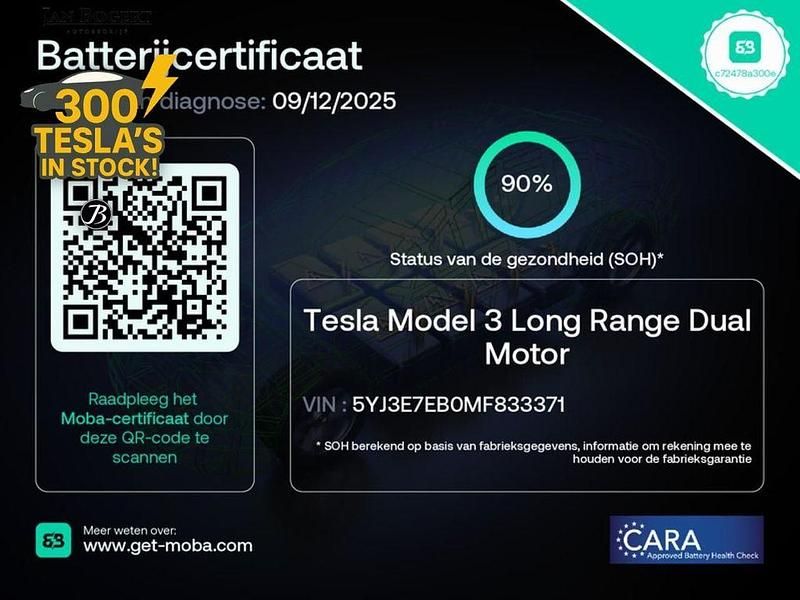 Gebraucht Tesla Model 3 Long Range AWD 258 kW (351 PS) 2020 Weiß Limousine