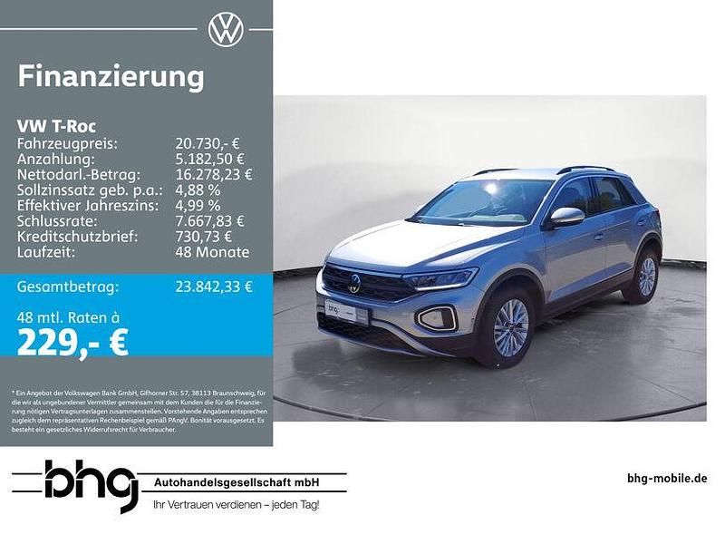 Silber Gebraucht 2022 VW T-Roc Life SUV | 20.730 € (Fairer Preis) - Bild 1/4