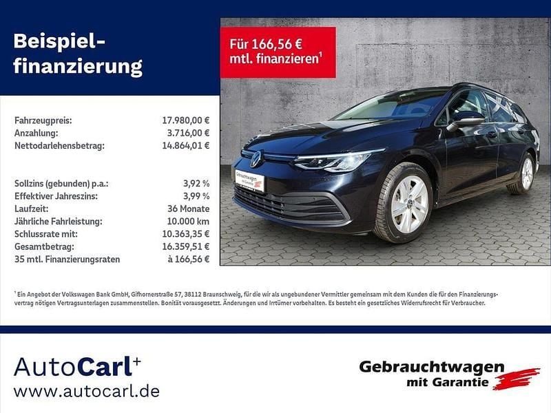 Schwarz Gebraucht 2021 VW Golf VIII Life Kombi | 17.980 € (Superpreis) - Bild 1/4