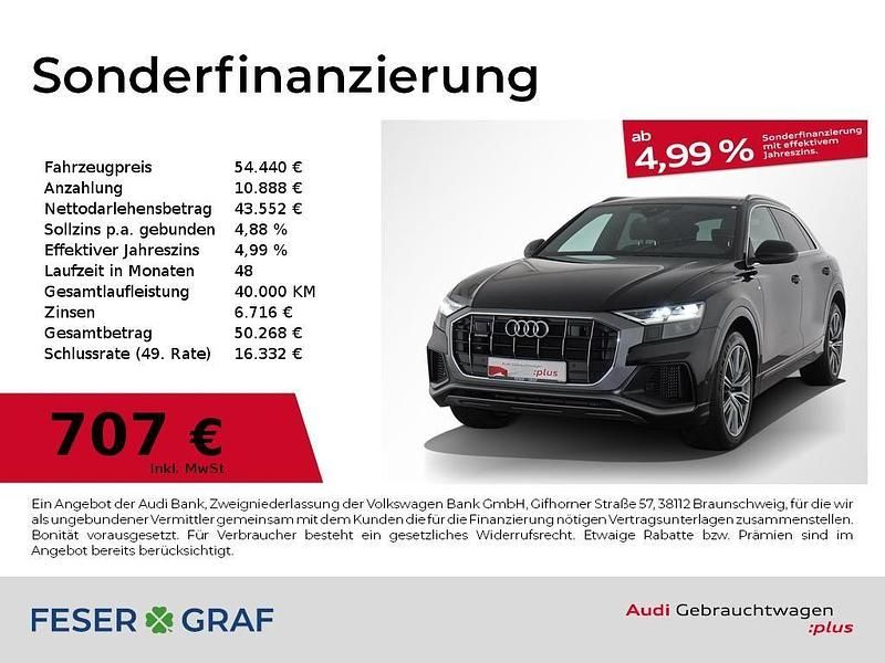 Tiefschwarz Gebraucht 2021 Audi Q8 Ambiente SUV | 54.440 € (Superpreis) - Bild 1/4