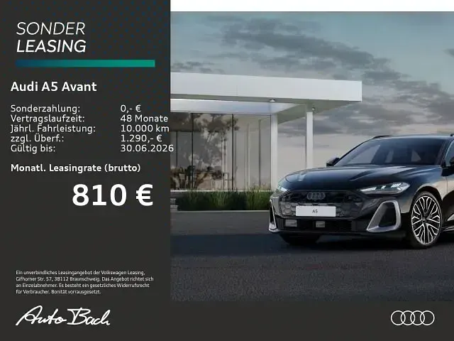Neu Audi A5 S-Line 367 PS (269 kW) 2026 Schwarz Kombi