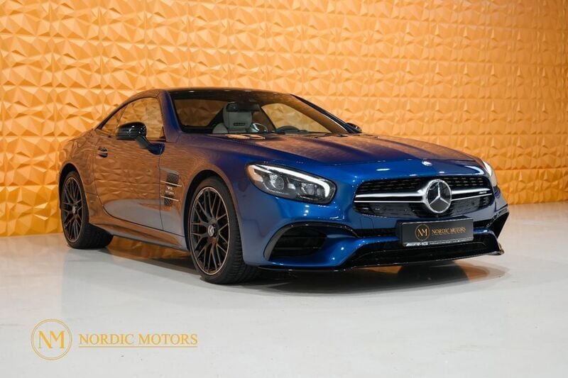 Blau Gebraucht 2018 Mercedes SL500 AMG Cabrio | 59.381 € - Bild 1/4