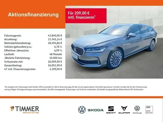 Gebraucht Skoda Superb LAURIN & KLEMENT 150 PS (110 kW) 2025 Graphite grau metallic Kombi