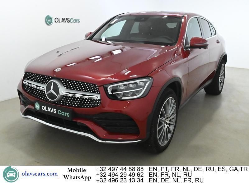Rot Gebraucht 2022 Mercedes GLC300e AMG Coupé | 44.528 € (Fairer Preis) - Bild 1/4