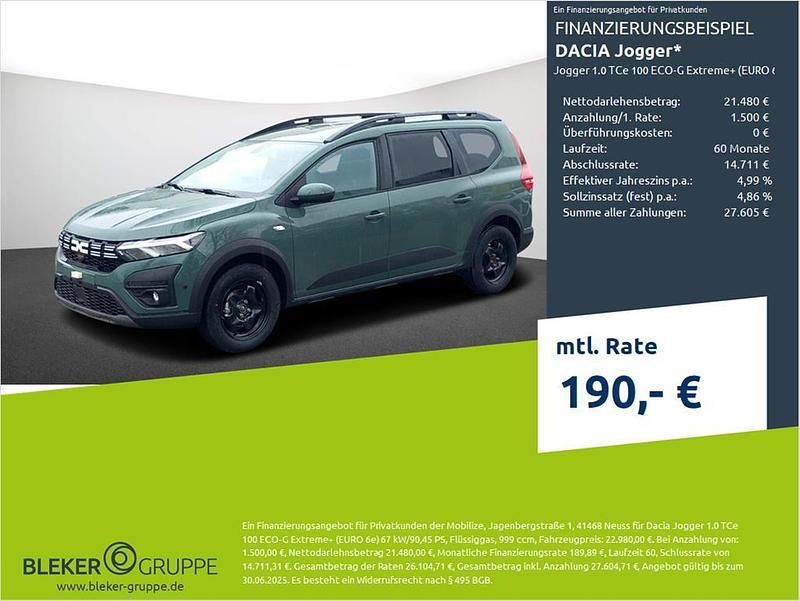 Safarigrüngrau Neu 2025 Dacia Jogger Extreme Van / Kleinbus | 22.980 € (Fairer Preis) - Bild 1/3