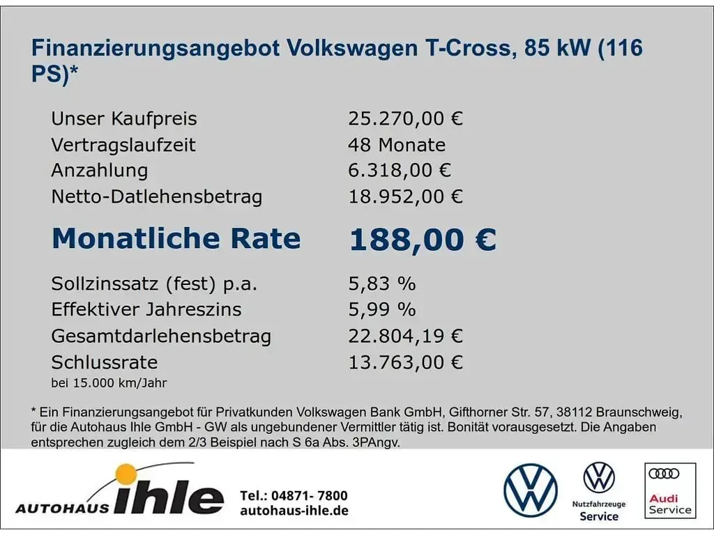 Gebraucht VW T-Cross Life 116 PS (85 kW) 2024 Rot SUV