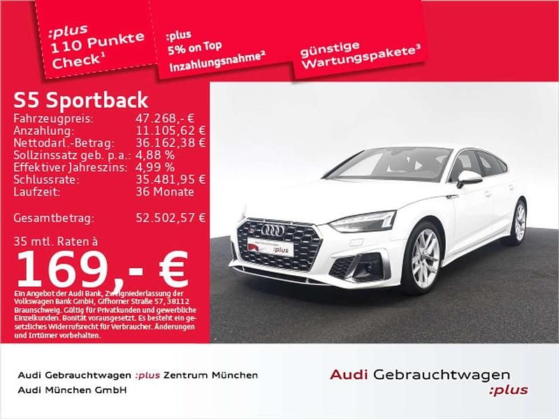 Ibisweiß Gebraucht 2023 Audi S5 Limousine | 47.268 € (Superpreis) - Bild 1/1