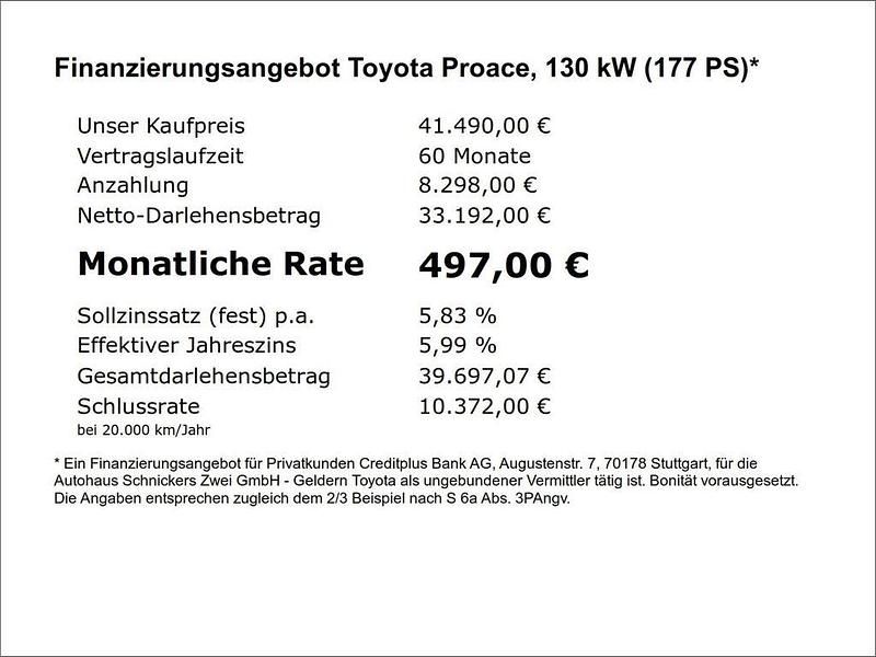 Graphit schwarz Gebraucht 2025 Toyota Proace Verso Team Kombi | 41.490 € (Guter Preis) - Bild 1/1