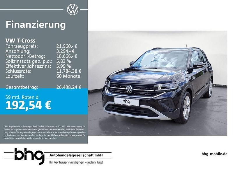 Schwarz Gebraucht 2024 VW T-Cross Life SUV | 21.960 € (Fairer Preis) - Bild 1/4