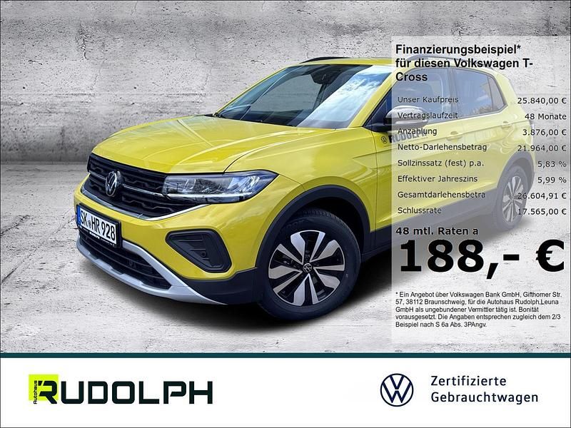 Grape yellow (gelb) Gebraucht 2025 VW T-Cross Goal SUV | 25.840 € (Fairer Preis) - Bild 1/4