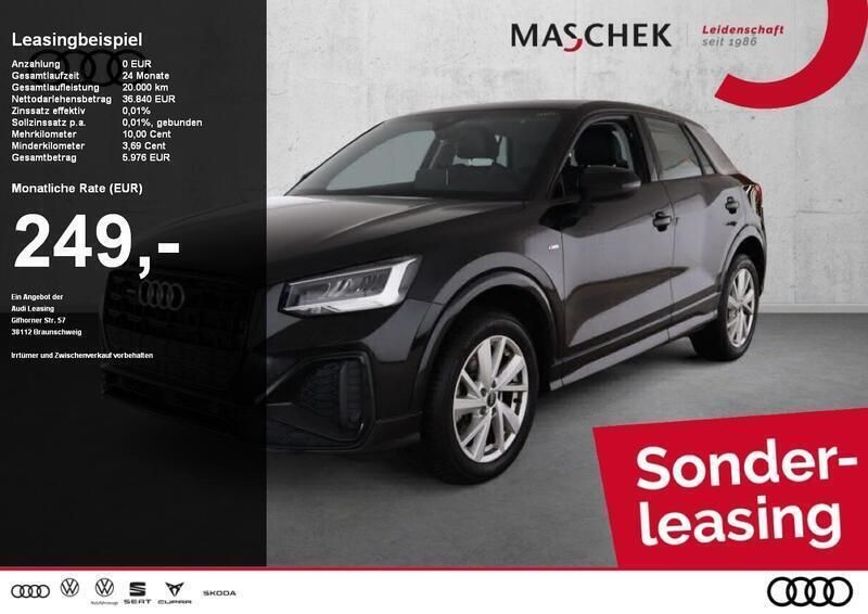 Mythosschwarz metallic Gebraucht 2024 Audi Q2 S-Line SUV | 34.840 € (Guter Preis) - Bild 1/4