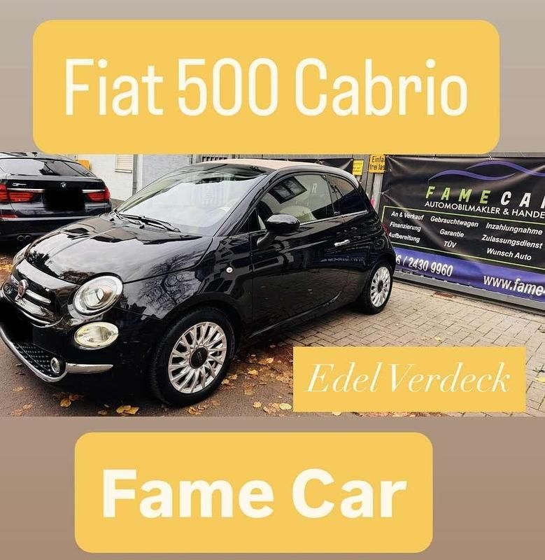 Gebraucht Fiat 500 Lounge 86 PS (63 kW) 2016 (vesuvio schwarz) Cabrio