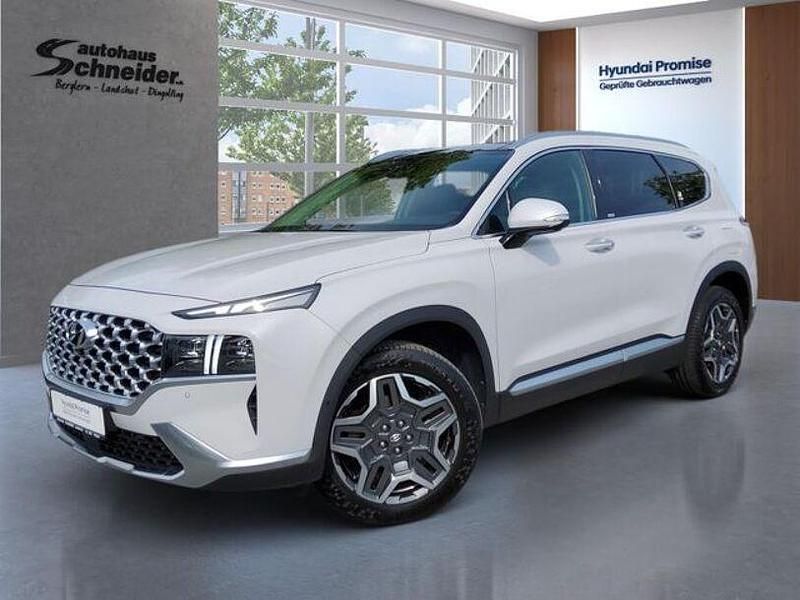 Glacier white Gebraucht 2021 Hyundai Santa Fe Prime SUV | 29.850 € (Fairer Preis) - Bild 1/4