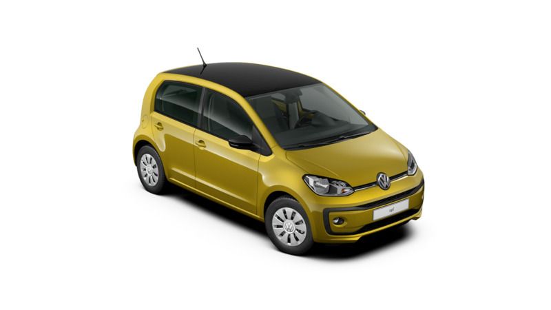 Gelb Gebraucht 2018 VW up! move up! Kleinwagen | 9.480 € (Fairer Preis) - Bild 1/4