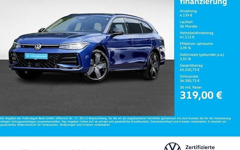 Blau Gebraucht 2024 VW Passat R-line Kombi | 45.251 € (Guter Preis) - Bild 1/4