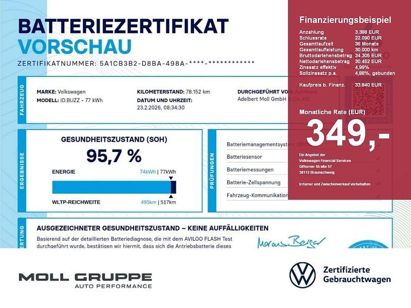 Gebraucht VW ID. Buzz Pro 150 kW (204 PS) 2022 Van / Kleinbus