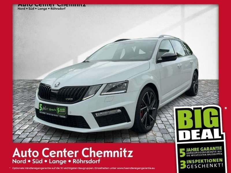 Moonweiss metallic Gebraucht 2020 Skoda Octavia RS Kombi | 25.946 € (Guter Preis) - Bild 1/4