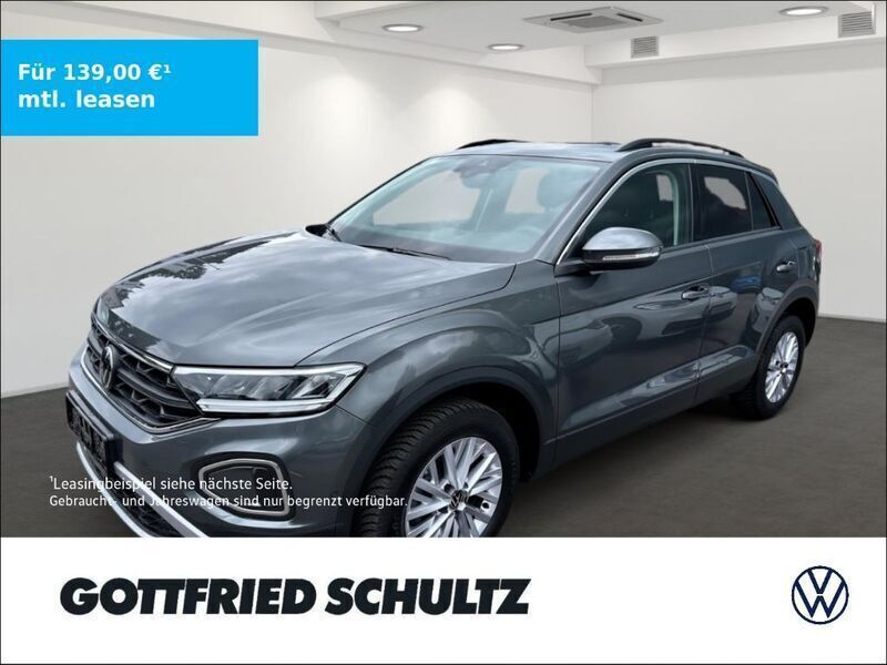 Grau (indiumgrau metallic) Gebraucht 2024 VW T-Roc Life SUV | 22.220 € (Guter Preis) - Bild 1/4