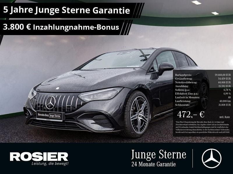 Grau / graphitgrau Gebraucht 2023 Mercedes EQE AMG 53 Premium Limousine | 59.660 € (Superpreis) - Bild 1/2