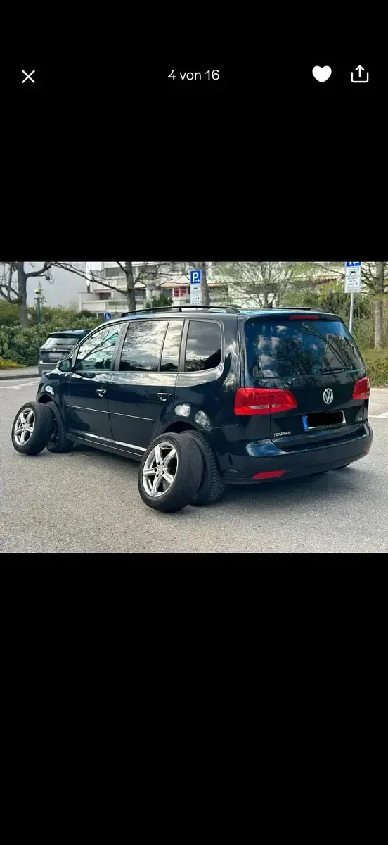 Usata VW Touran 105 CV (77 kW) 2012 Nero Monovolume
