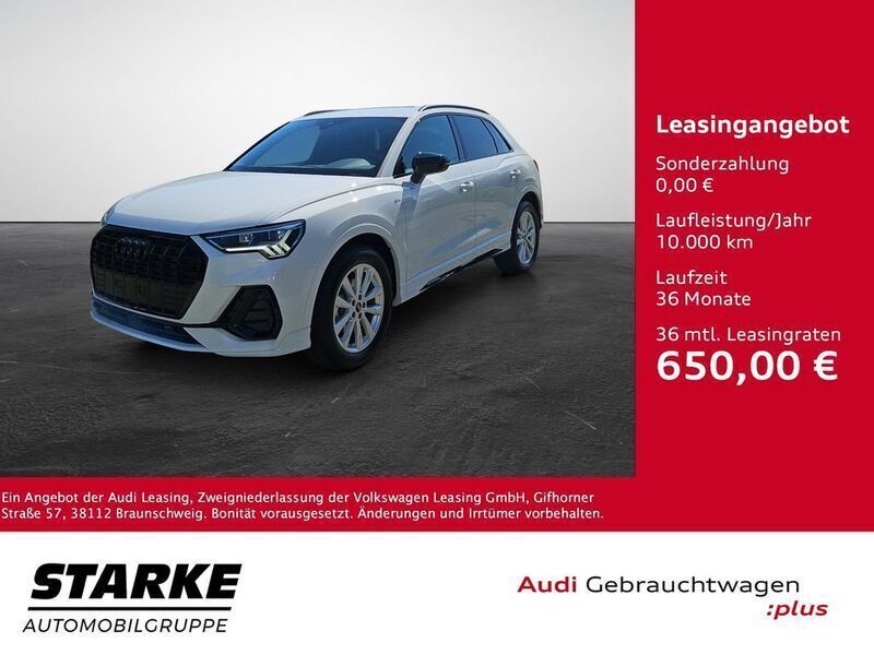 Weiß (gletscherweiß metallic) Gebraucht 2024 Audi Q3 S-Line SUV | 43.590 € (Fairer Preis) - Bild 1/4