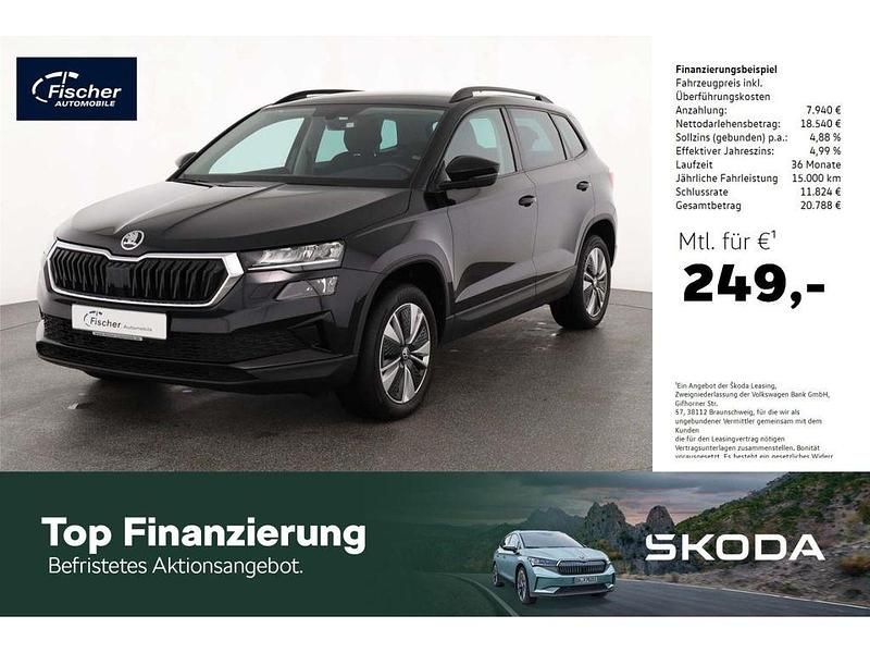 Schwarz Gebraucht 2022 Skoda Karoq Ambition SUV | 26.480 € (Fairer Preis) - Bild 1/4