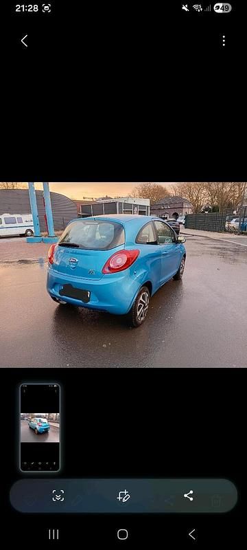 Second-hand Ford Ka 70 CP (51 kW) 2015 Albastru Hatchback