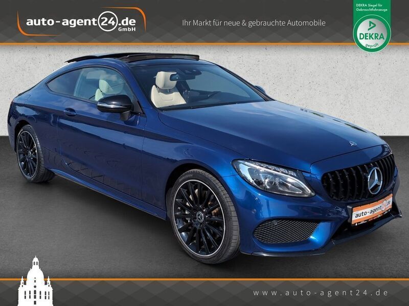 Brilliantblau metallic Gebraucht 2018 Mercedes C250 AMG Coupé | 27.990 € (Fairer Preis) - Bild 1/4