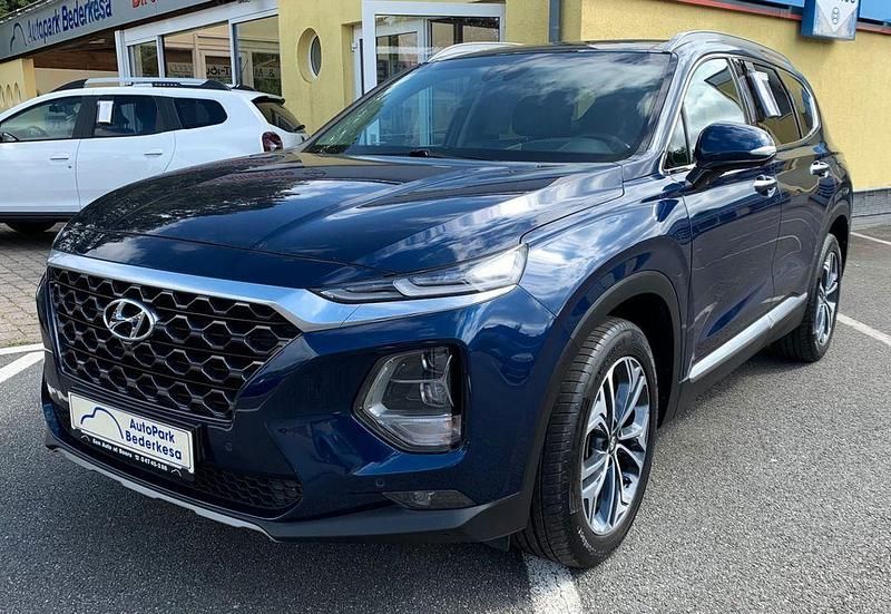 Blau Gebraucht 2019 Hyundai Santa Fe SUV | 30.970 € (Teuer) - Bild 1/4