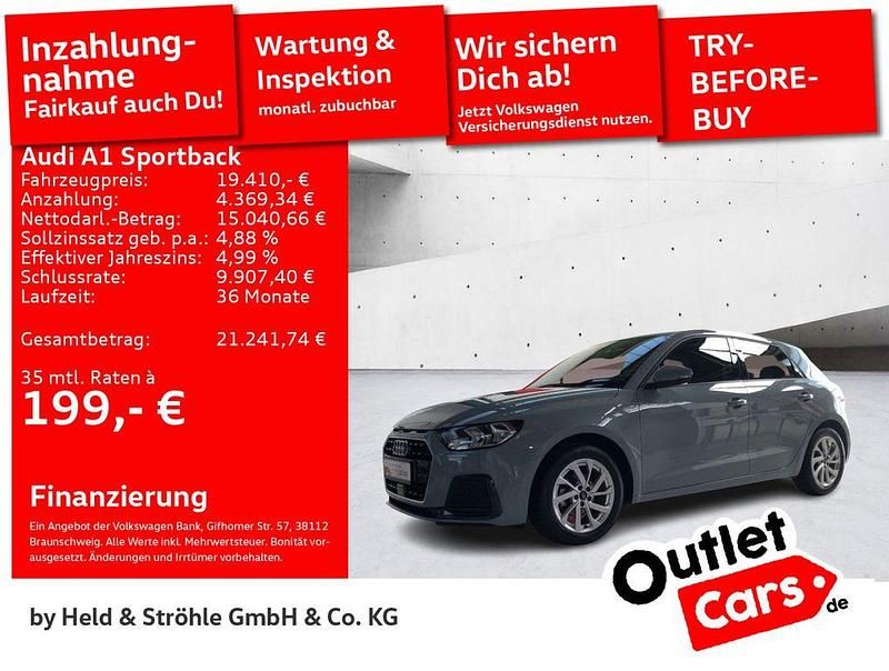 Grau Gebraucht 2022 Audi A1 Sportback Advanced Plus Kleinwagen | 19.410 € (Fairer Preis) - Bild 1/3