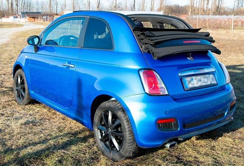 Blau Gebraucht 2015 Fiat 500S Cabrio | 6.900 € (Superpreis) - Bild 1/4