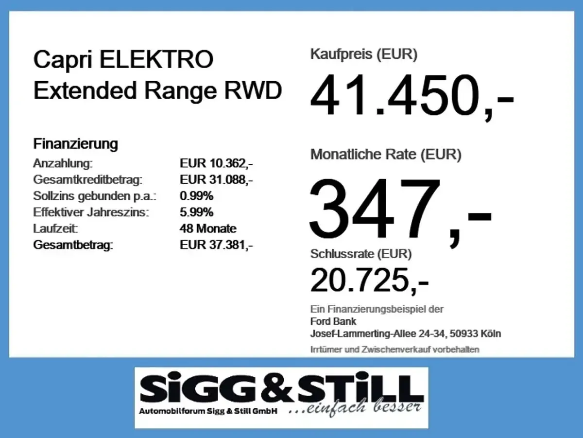 Neu Ford Capri Extended Range 210 kW (286 PS) 2026 Yivid yellow SUV