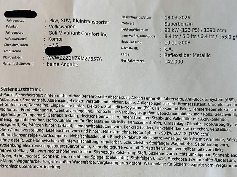 Gebraucht VW Golf VI 122 PS (89 kW) 2008 Silber Kleinwagen