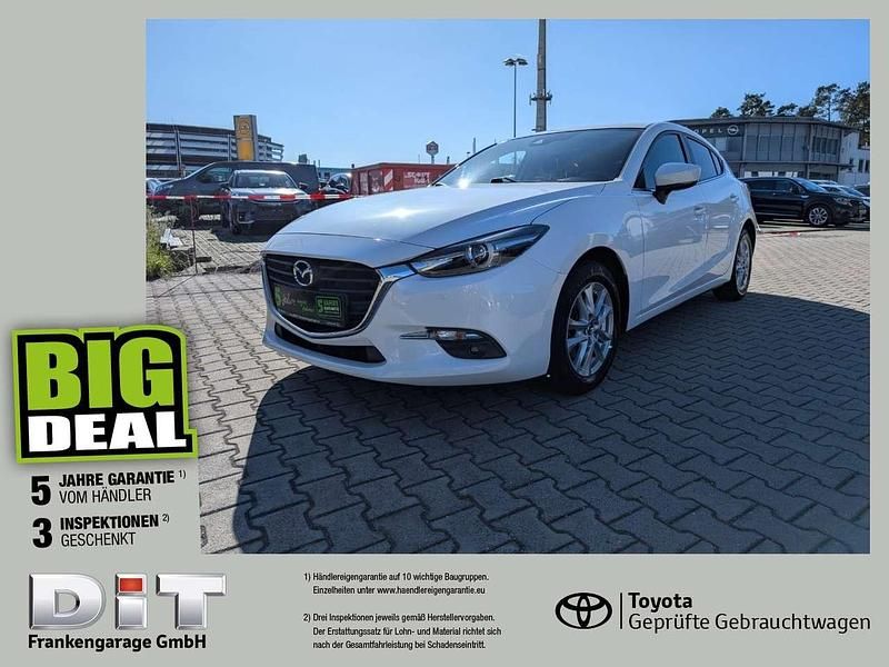 Snowflake white pearl Gebraucht 2019 Mazda 3 Exclusive-Line Limousine | 18.890 € (Fairer Preis) - Bild 1/4